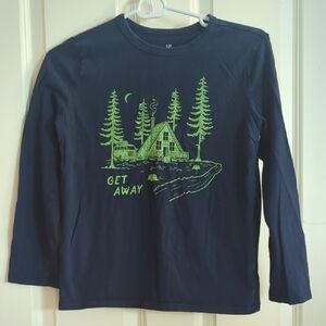 Sale! Bundle 4 items For $5 GAP Navy Blue Long Sleeve Tee with Green Graphic